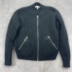 Stockholm Atelier And Other Stories Sweater Womens XS Black Knit Ribbed Full Zip